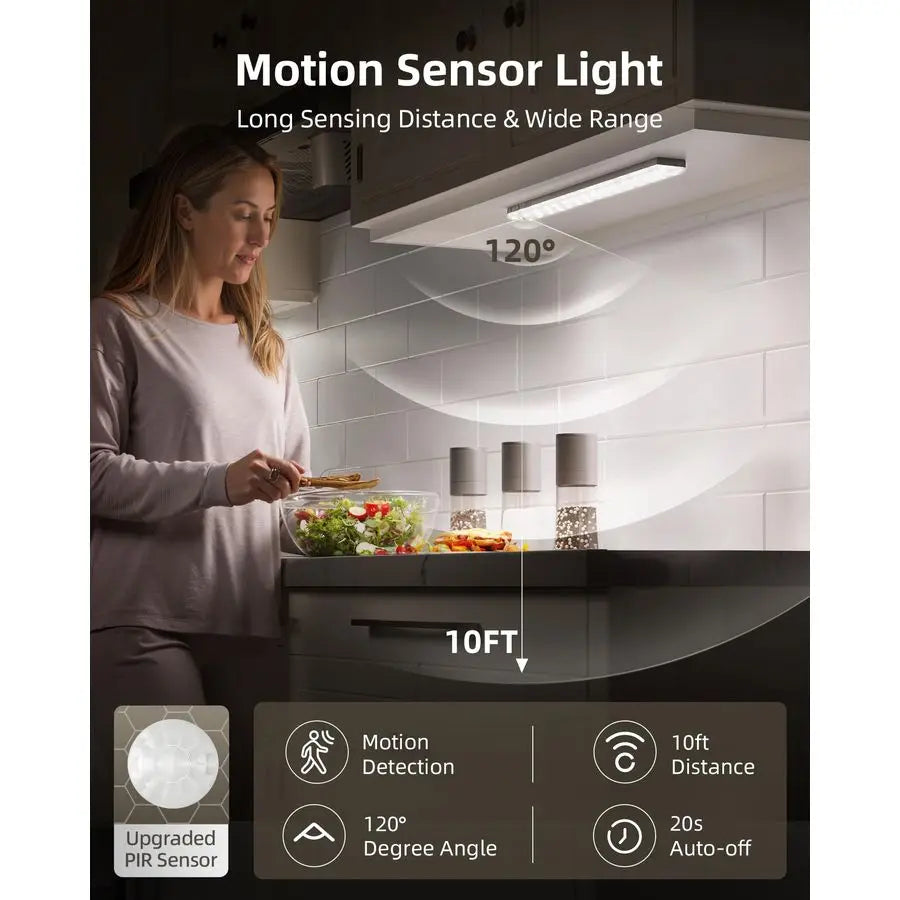 Under Cabinet Lighting With Charging Station And Wireless Motion Sensor