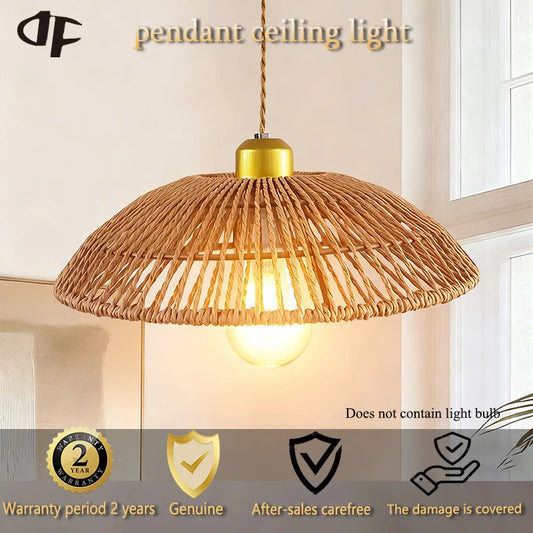 DF LIGHT HOUSE Bamboo Iron E26 Ceiling Chandelier Pendant