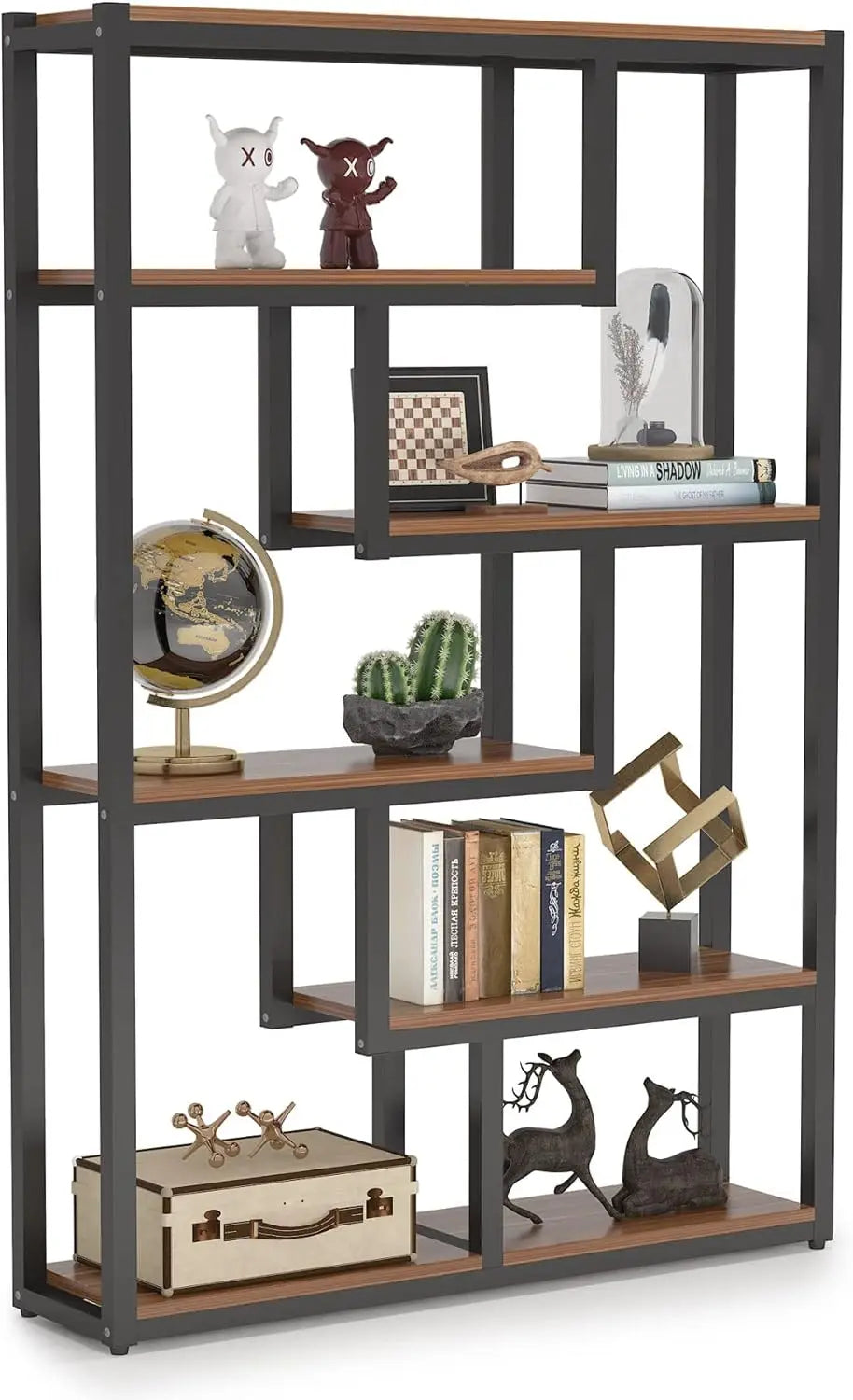 Way To Origin Modern Industrial Etagere Bookshelf Storage Display