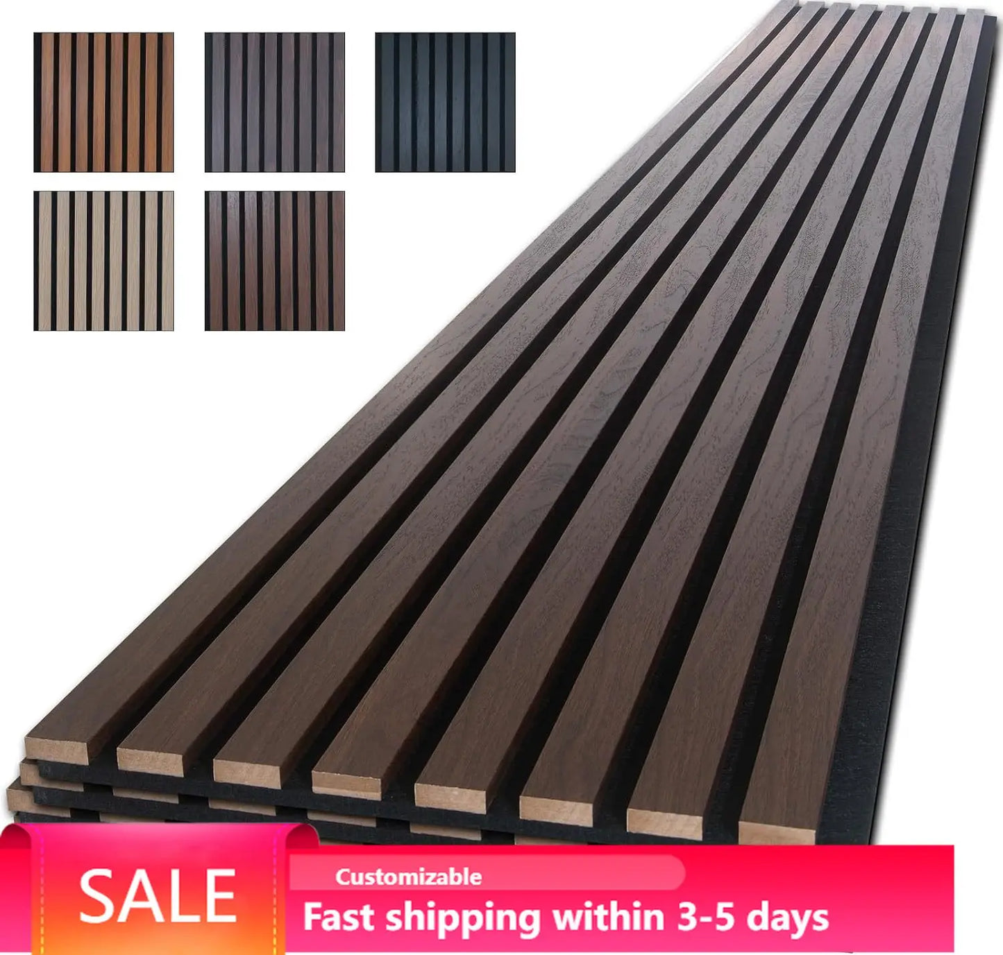 Wood Slat Wall Panels For Interior Soundproof Noise Cancelling Decor
