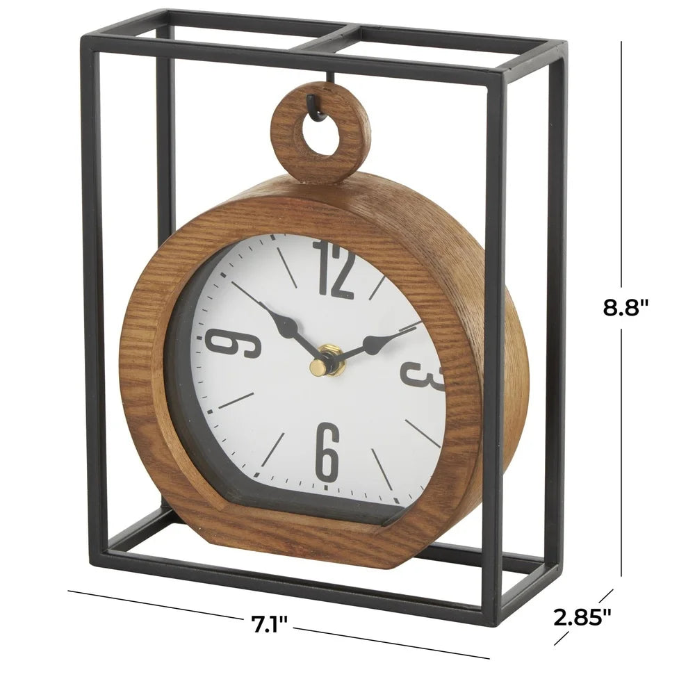 Elegant Metal Suspended Clock With Quiet Quartz Movement For Home