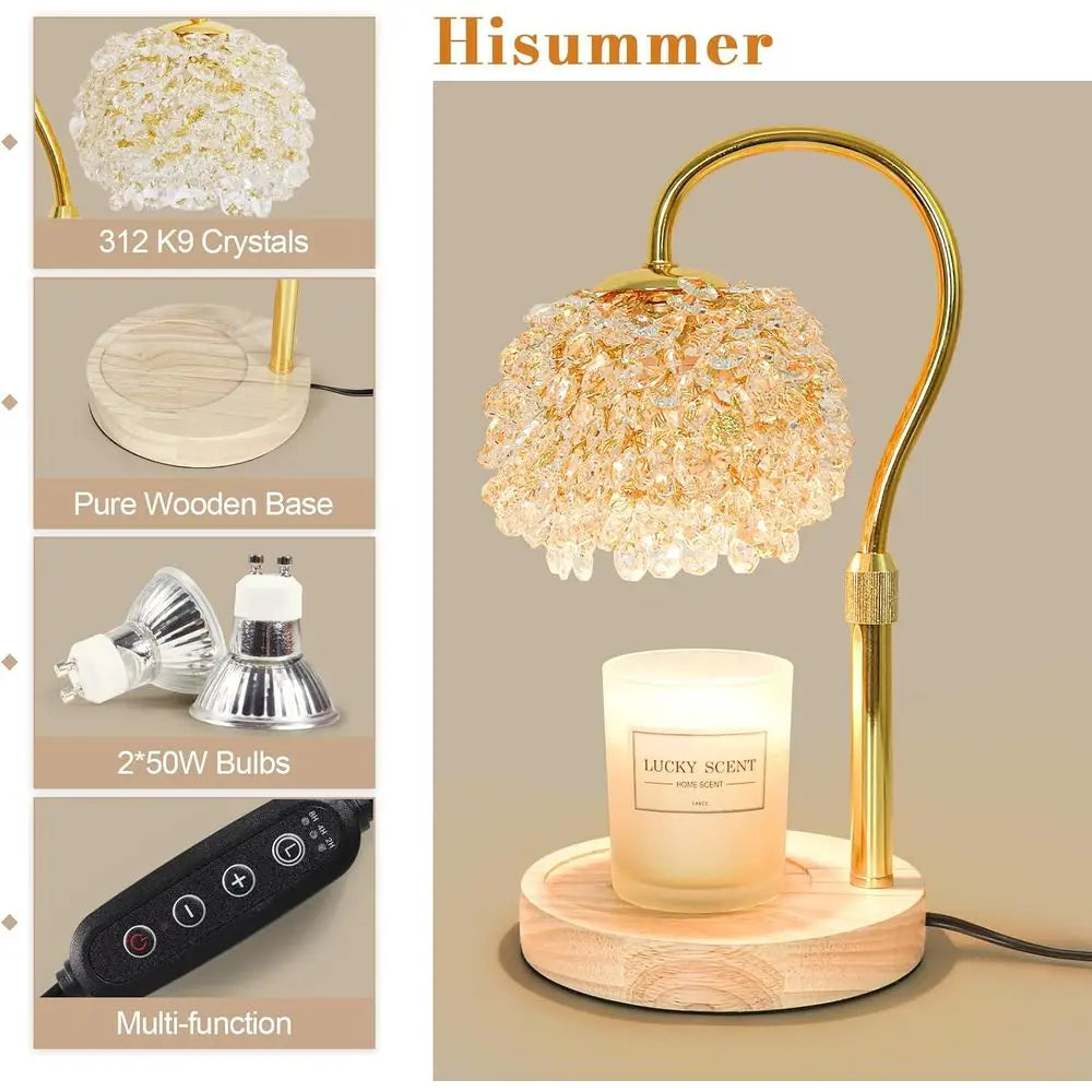 Candle Warmer Lamp With Timer Dimmable Crystals 312 K9