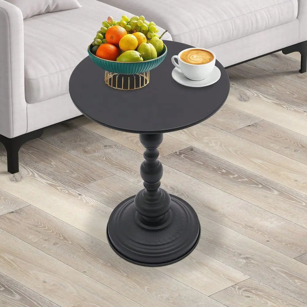 Modern Metal Round Nightstand End Table For Sofa Living Room