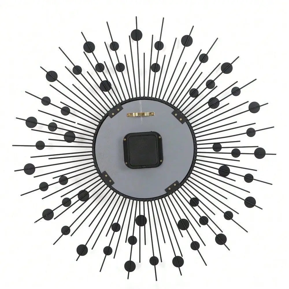 Modern Crystal Diamond Wall Clock 3D Flower Silent Metal