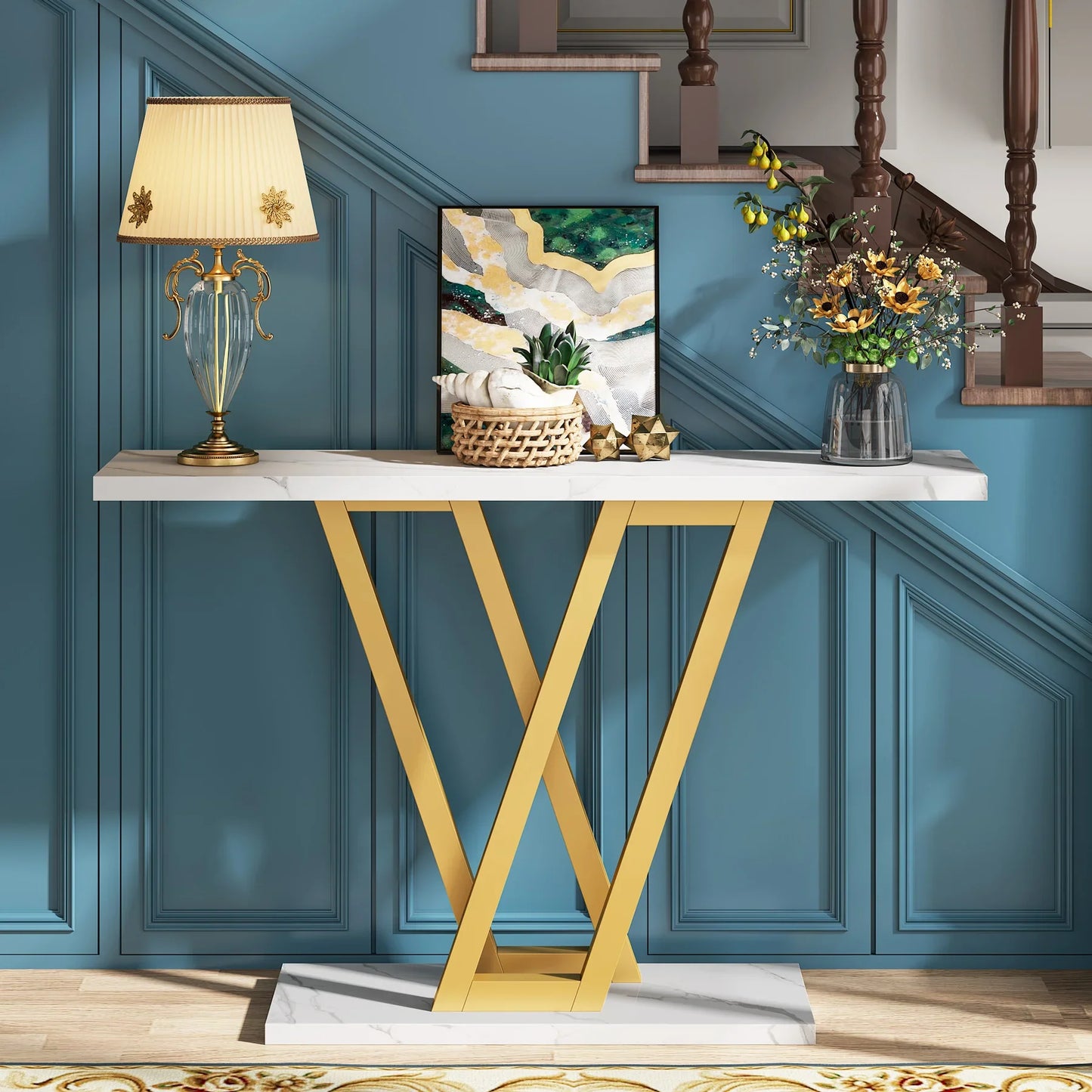 Tribesigns Industrial Console Table For Entryway And Hallway