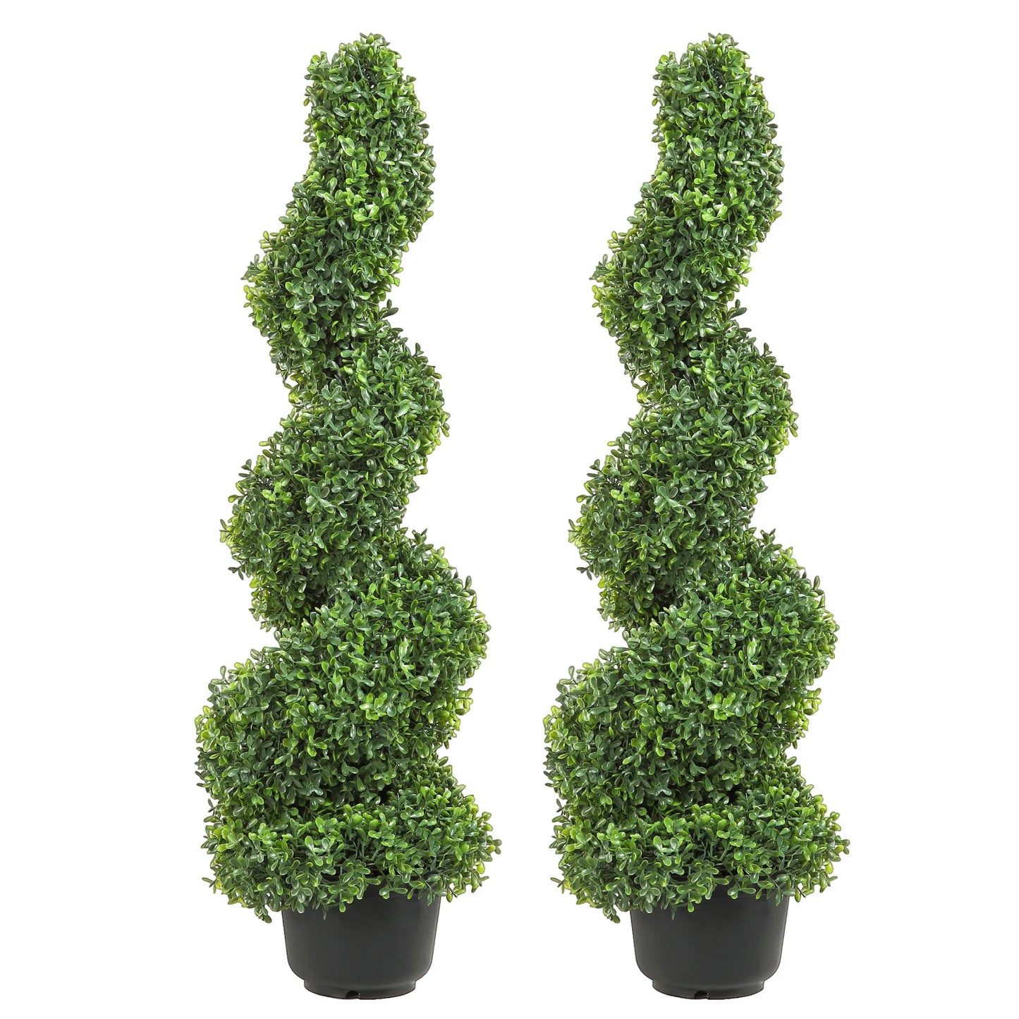 SucceBuy Artificial Boxwood Tower Topiary Spiral Plant Outdoor Decor