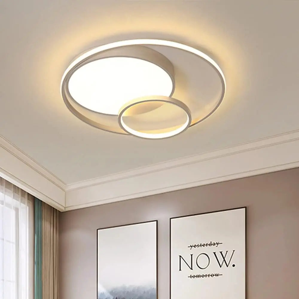 3 Ring LED Flush Mount Ceiling Light 55W Round Modern Chandelier