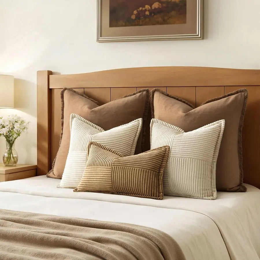 Decorative Euro Sham Throw Pillow Covers Set Of 2 Boho
