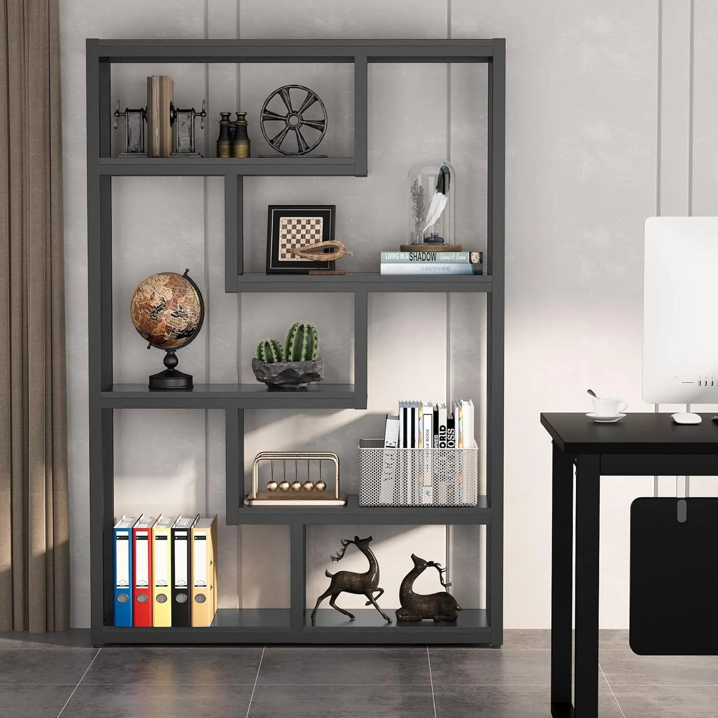 Way To Origin Modern Industrial Etagere Bookshelf Storage Display