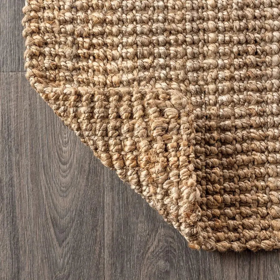 Pata Hand Woven Chunky Jute Indoor Area Rug Bohemian Rustic