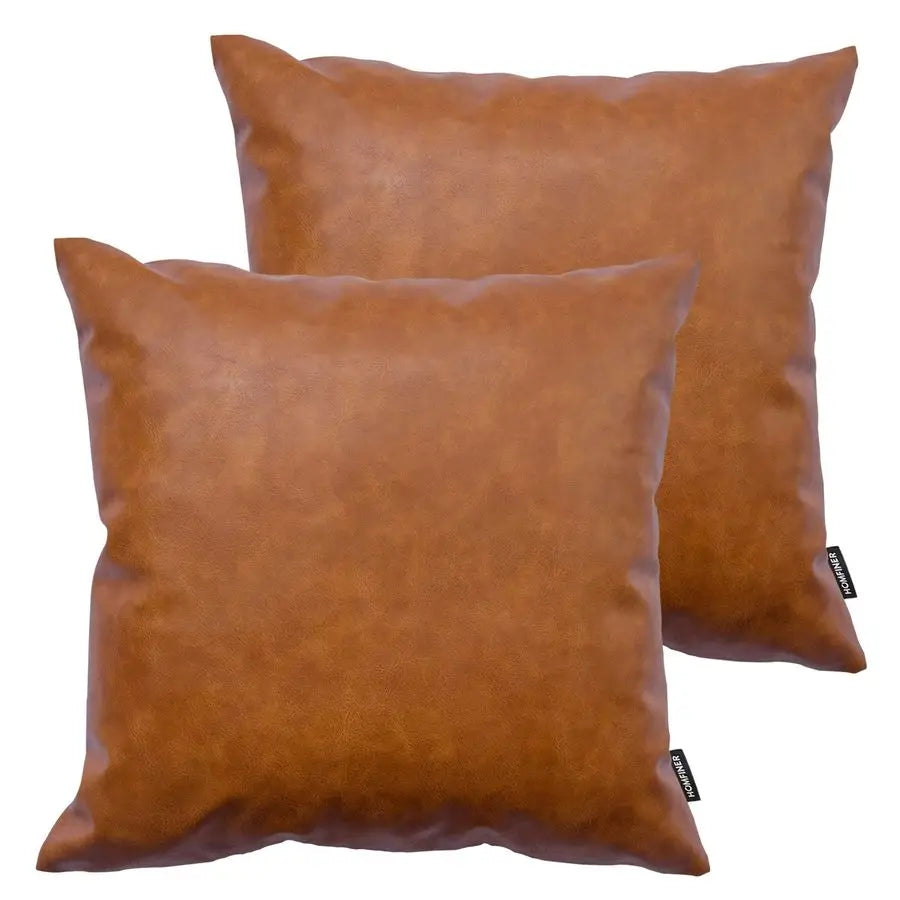 Leather Throw Pillow Covers Modern Minimalist Cushion Cases