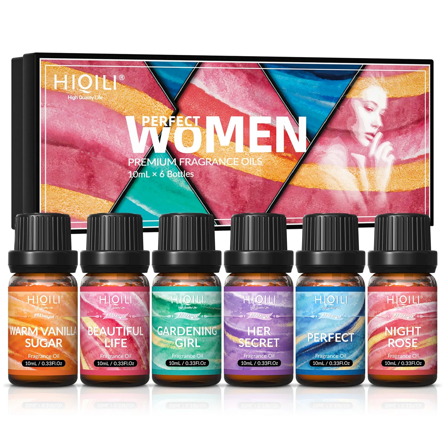 HIQILIE Fragrance Oil Set 6 Piece Diffuser Aromatherapy