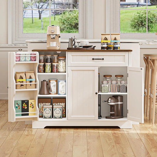 MOYU Kitchen Coffee Bar Cabinet With Storage And Drawers