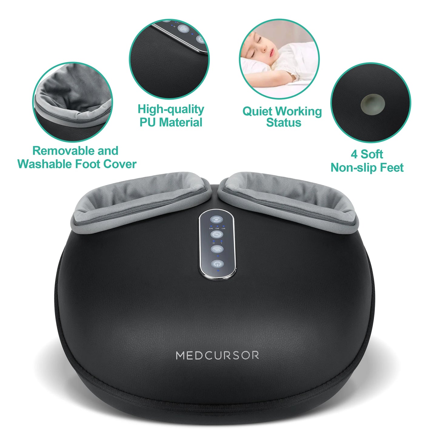 Medcursor Shiatsu Foot Massager with Heat and Deep Tissue Relief