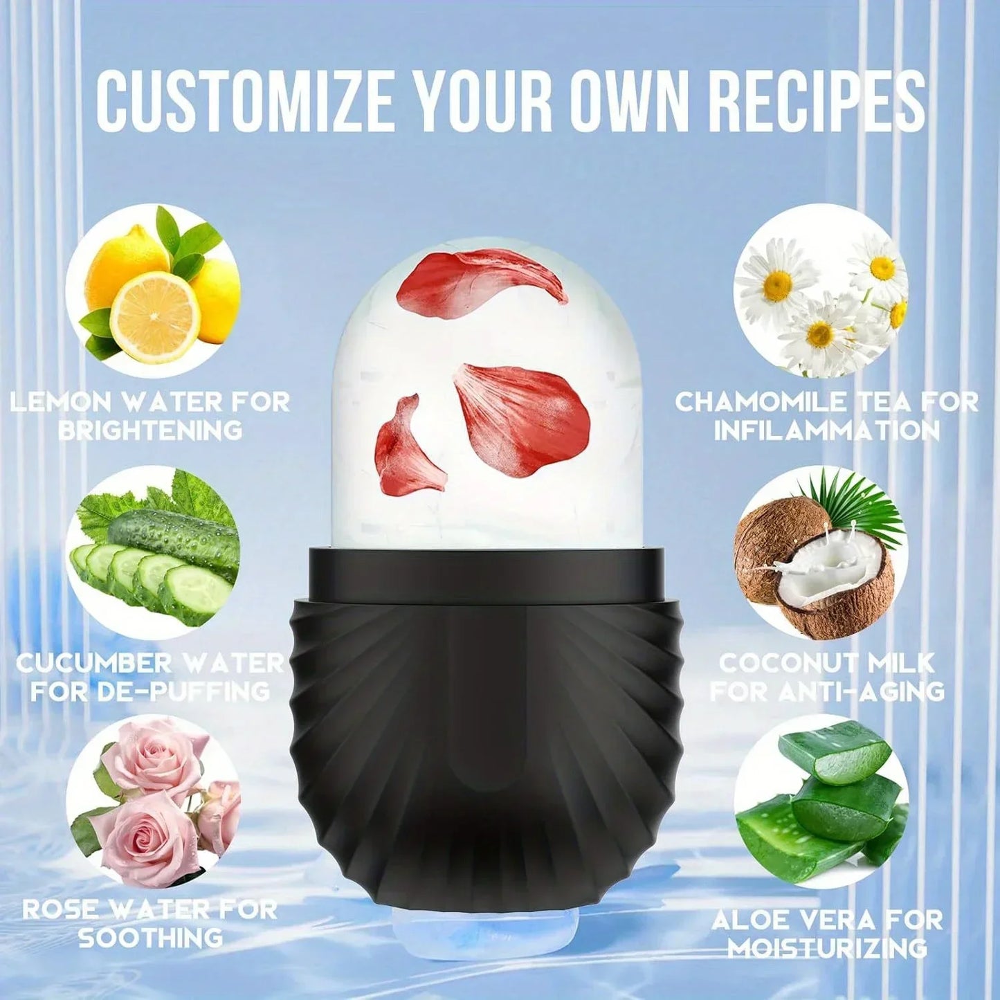 BXA Ice Face Roller Reusable Silicone Skin Care Tool