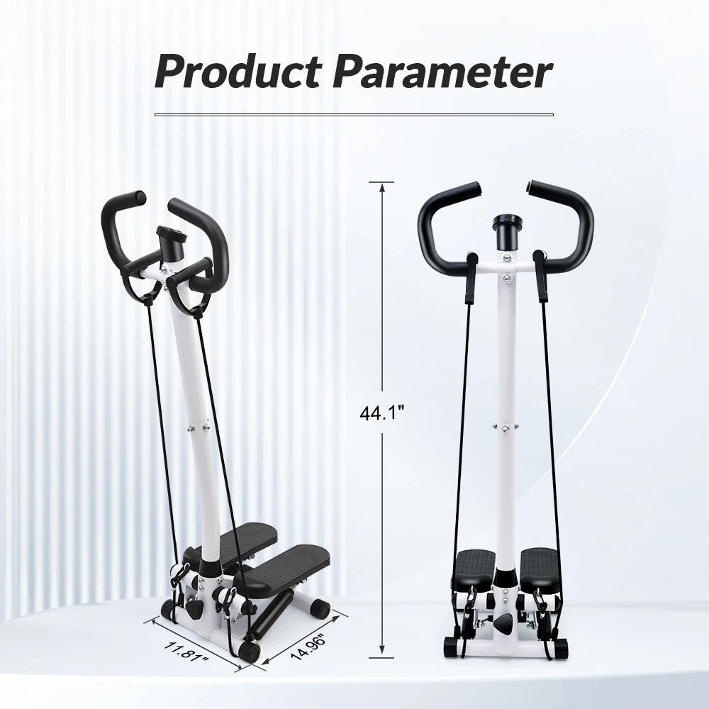 Exercise Stepper Machine With LCD Monitor And Resistance Bands