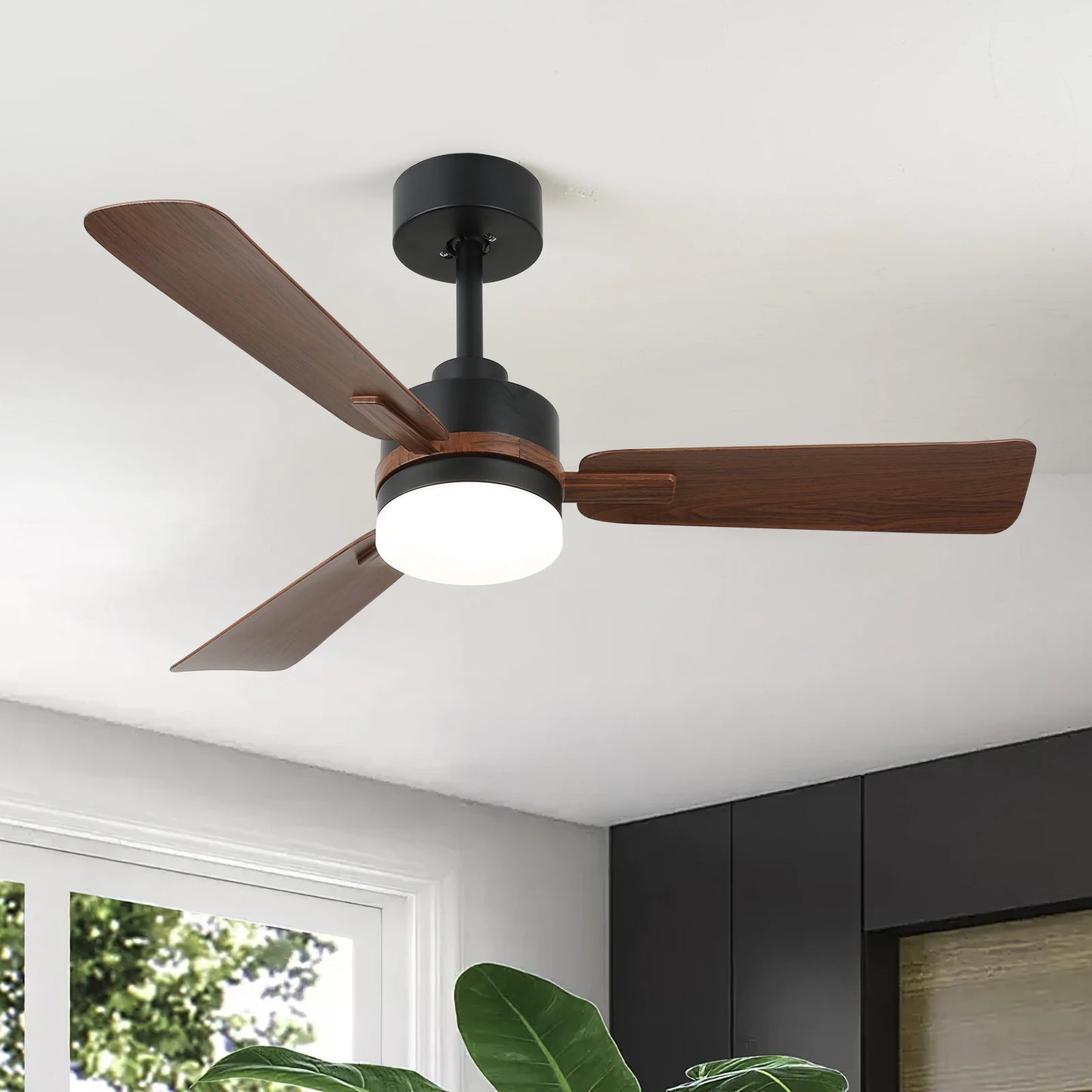 GreeLustr Modern Ceiling Fan With LED Lamp Pendant Light Fandelier