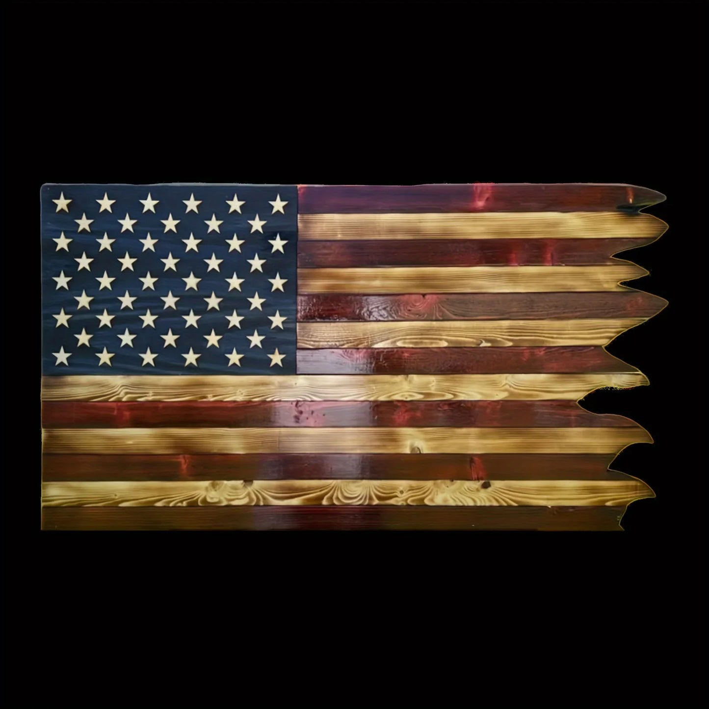 American Wavy Flag Wooden Decoration For Home Office