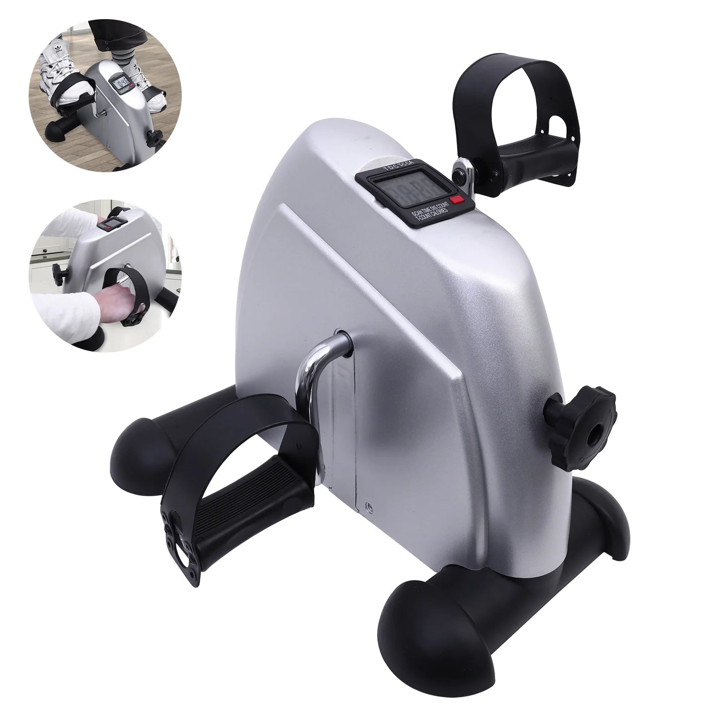 Under Desk Pedal Exerciser With LCD Display For Home Gym