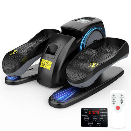 Under Desk Elliptical Pedal Exerciser With Remote 15 Speeds
