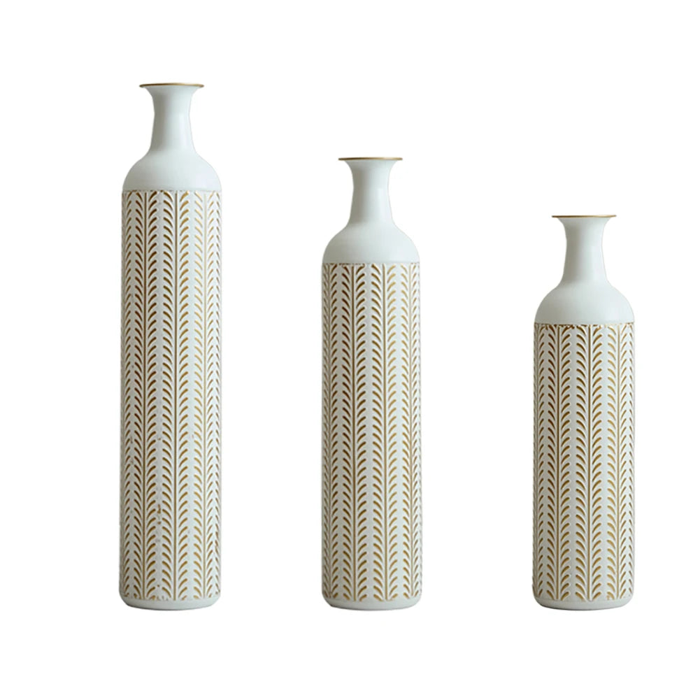 TWISTER.CK Floor Vase 3-Piece Set Modern Metal Decoration