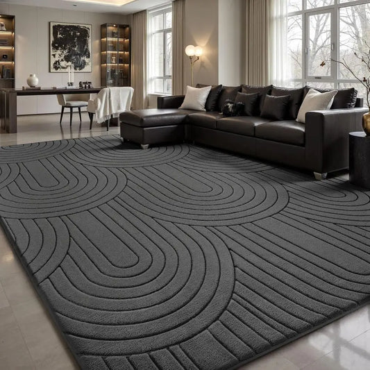 Polyester Area Rug Non Slip Machine Washable Living Room