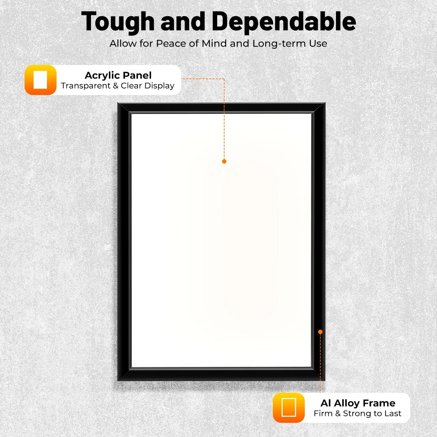Bymaocar LED Poster Frame Acrylic Aluminum Alloy Display Lighting