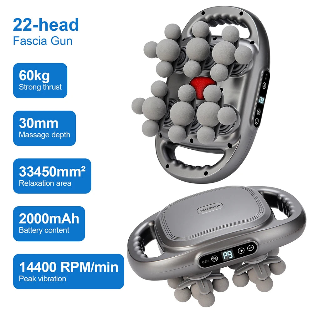 Foreverlily Fascia Gun 16 Heads High Frequency Percussion Massager