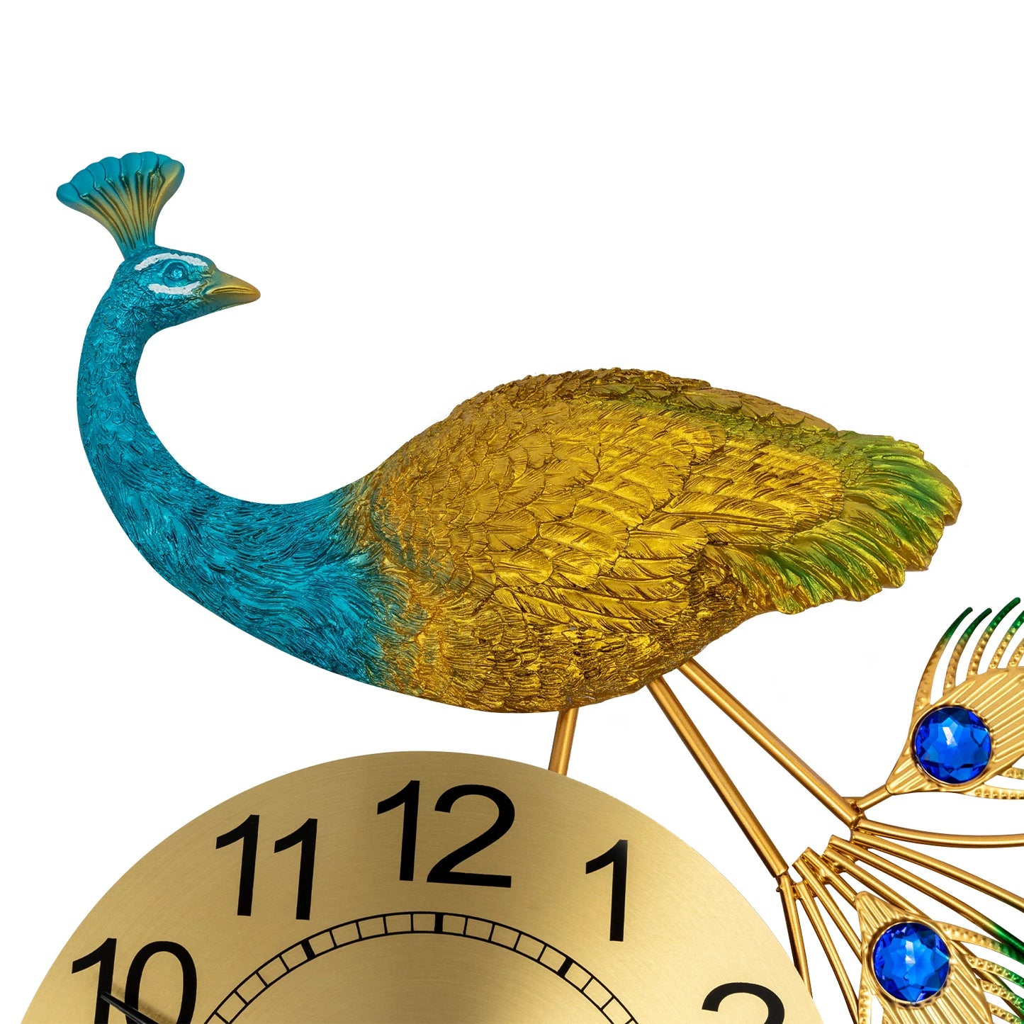 Peacock Wall Clock Modern Art Acrylic Decor Living Room