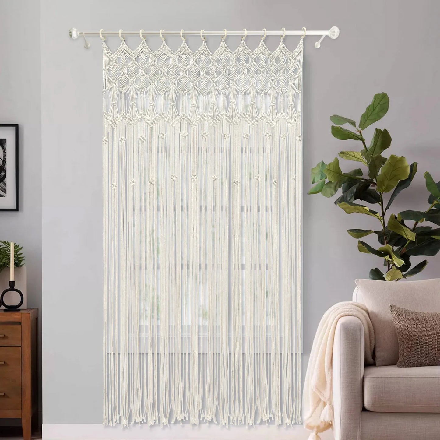 Bymaocar Macrame Wall Hanging Boho Style Tapestry Decoration