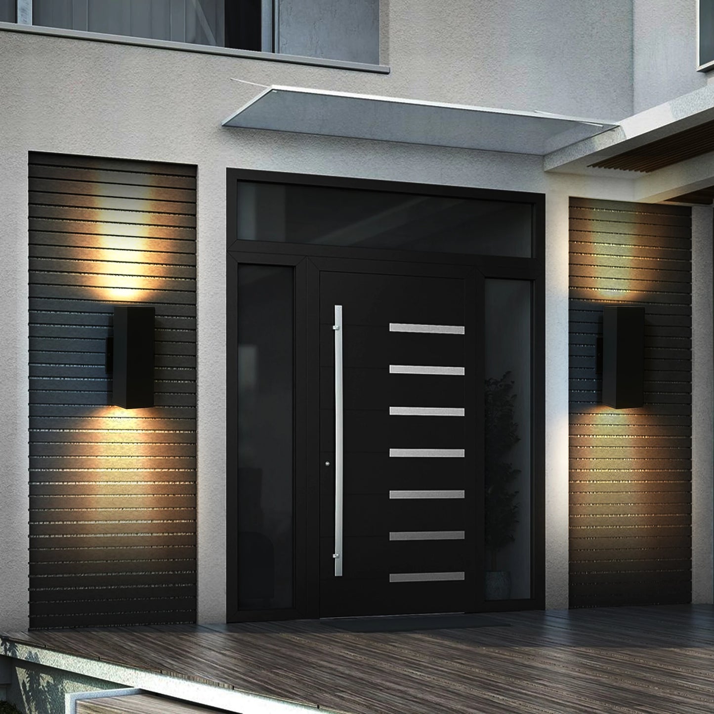 ARLGSITE 2-Pack Outdoor Aluminum Wall Light IP65 Up Down Sconce