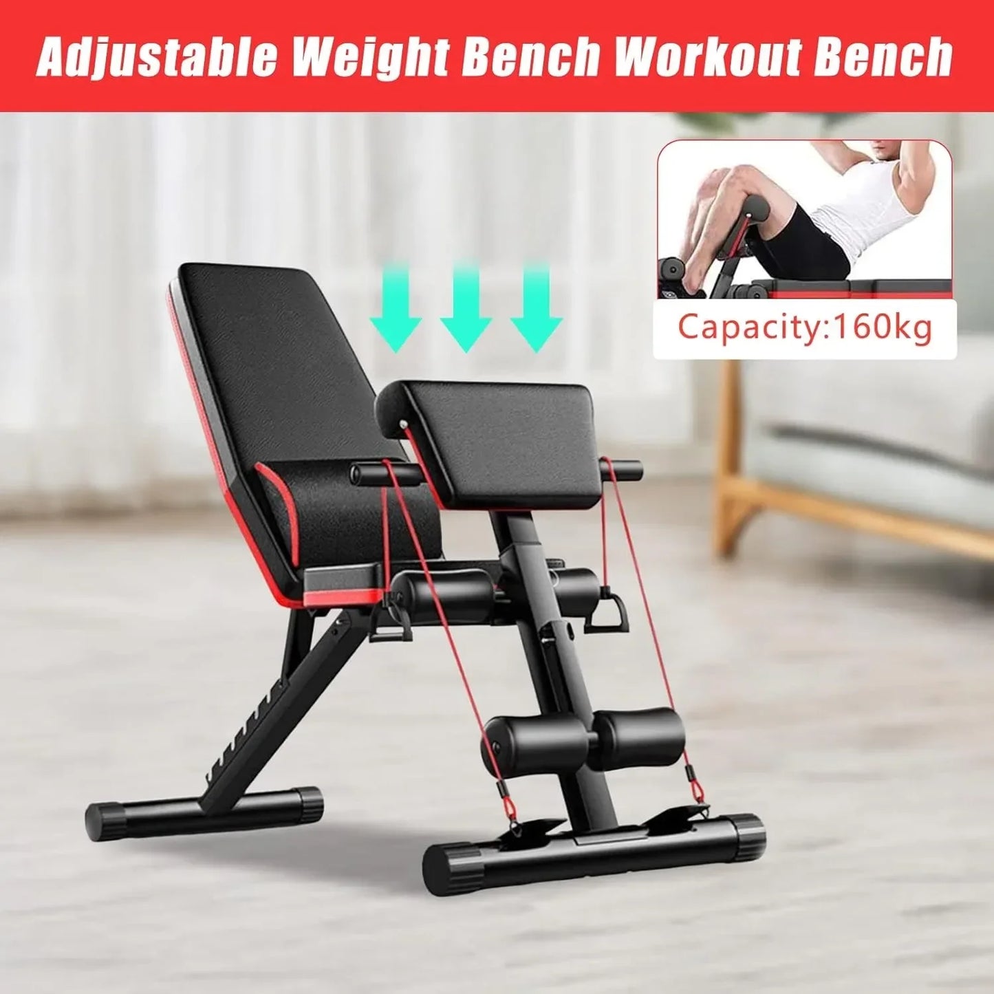 Adjustable Weight Bench For Home Gym Full Body Workout