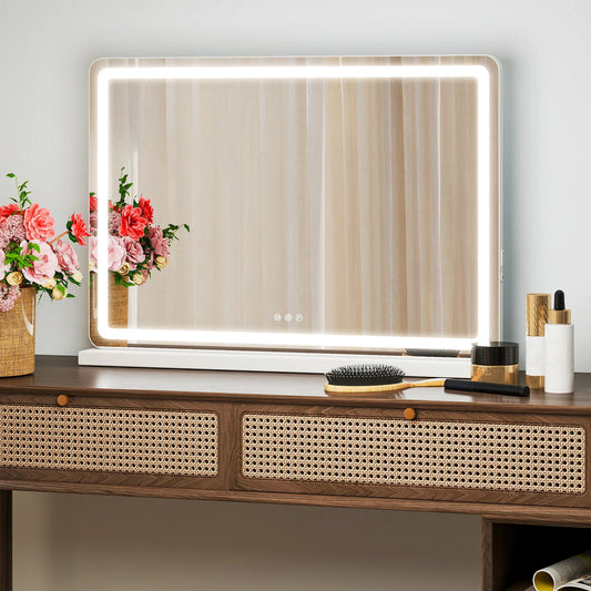 JHK LED Vanity Mirror Lights Aluminum Frame Dimmable 3 Color