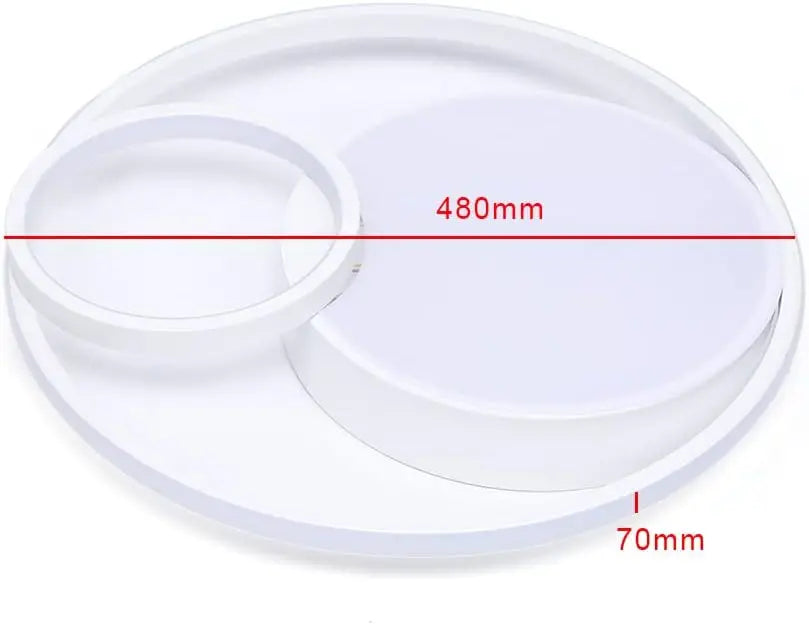 3 Ring LED Flush Mount Ceiling Light 55W Round Modern Chandelier
