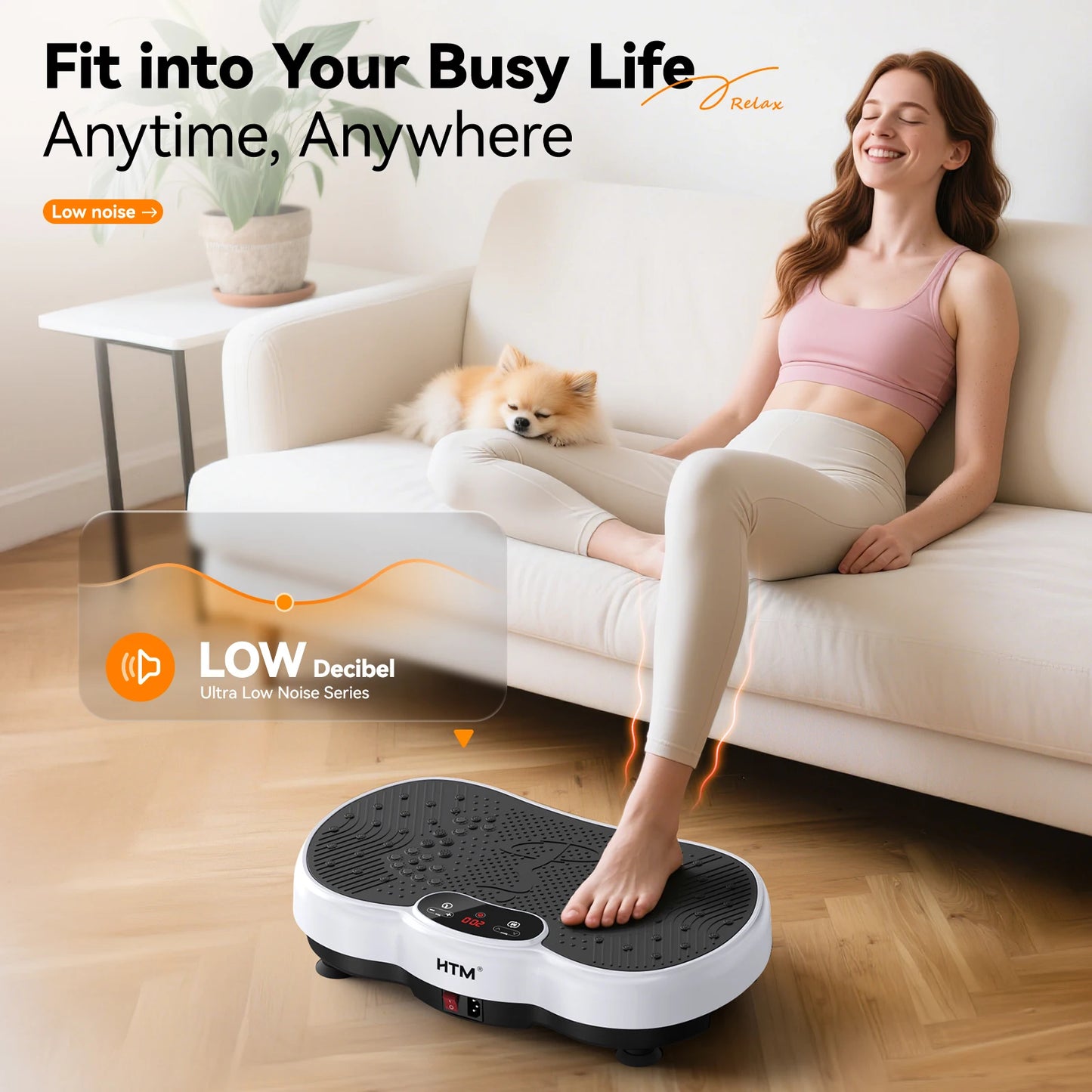 HTM Whole Body Vibration Plate Calorie Counter 120 Speed Levels