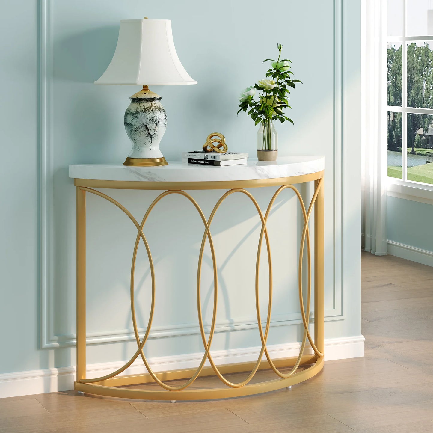 Half Moon Entryway  Console Table
