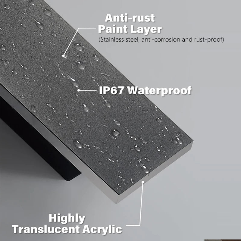 IISINUO Outdoor Porch Wall Light Dimmable Stainless Steel IP67