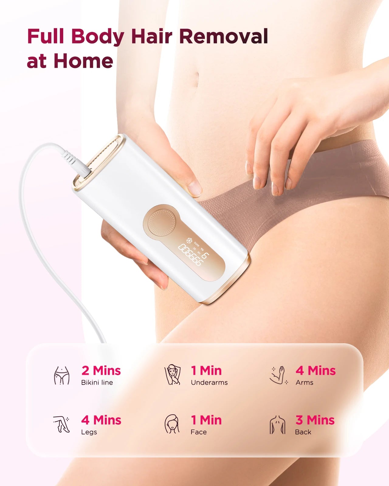 Totmizby IPL Hair Removal Laser Device For Body Facial Bikini