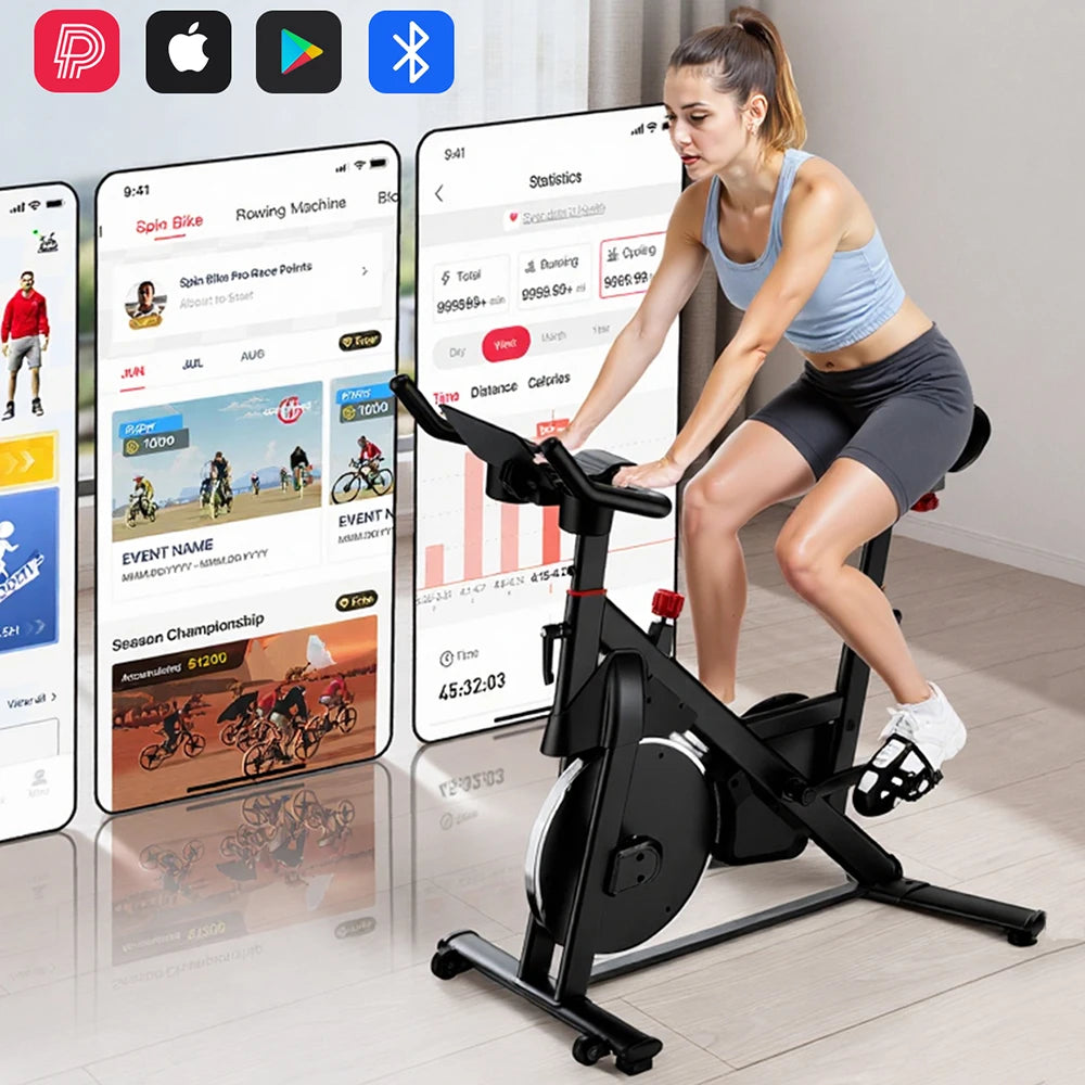 Lacuffy 32-Level Magnetic Indoor Cycling Bike