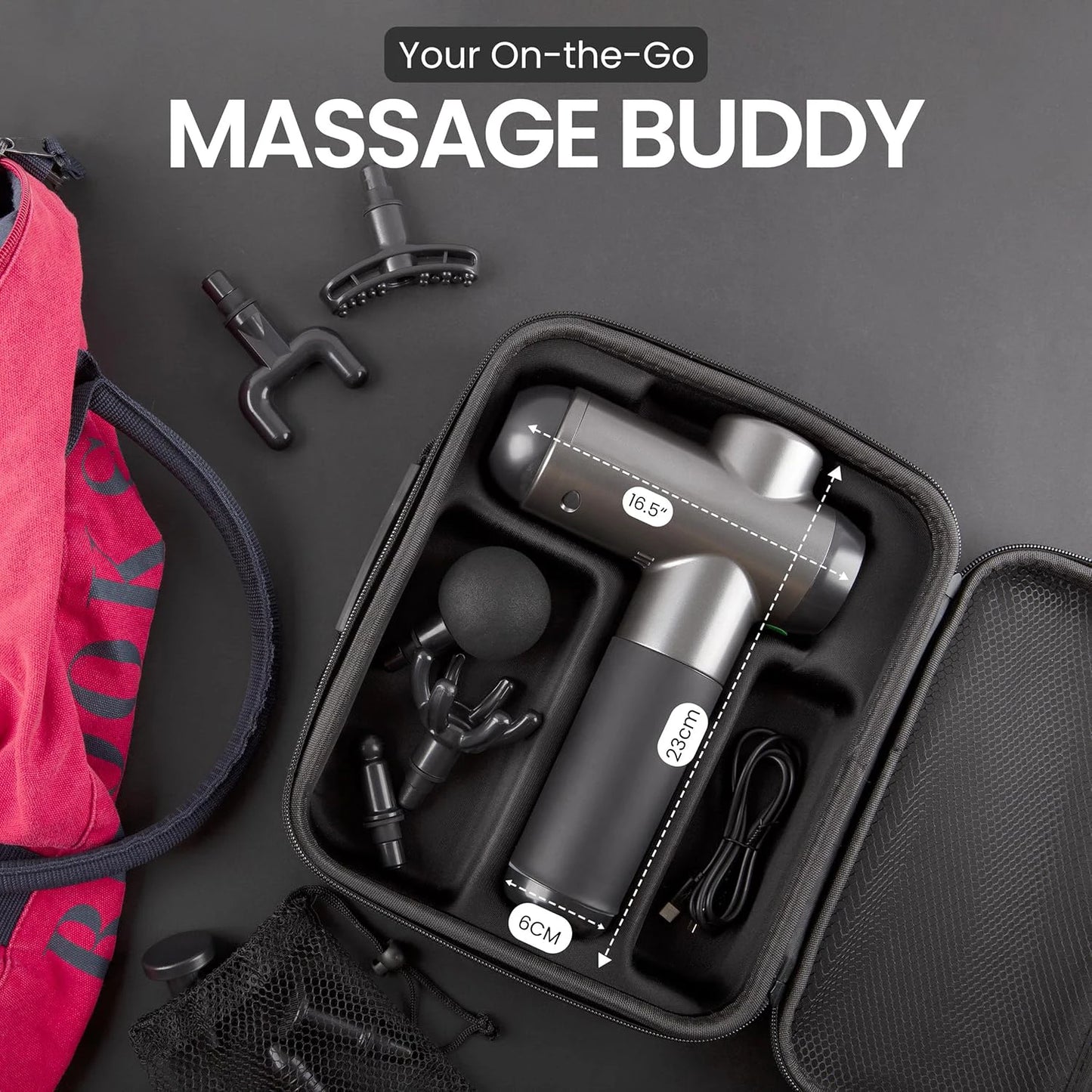 Deep Tissue Massage Gun 99 Speed Levels 8 Attachments