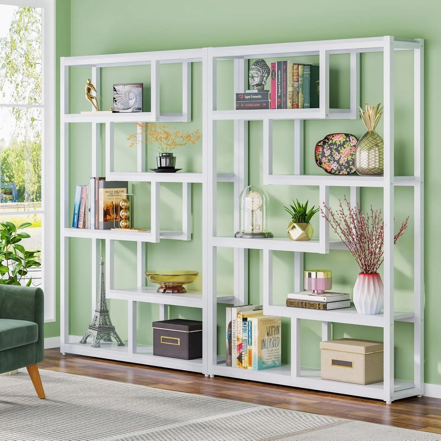 Way To Origin Modern Industrial Etagere Bookshelf Storage Display