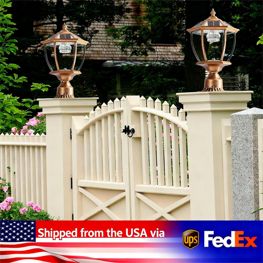 ARLGSITE Solar LED Post Light Outdoor Lamp Auto On Off