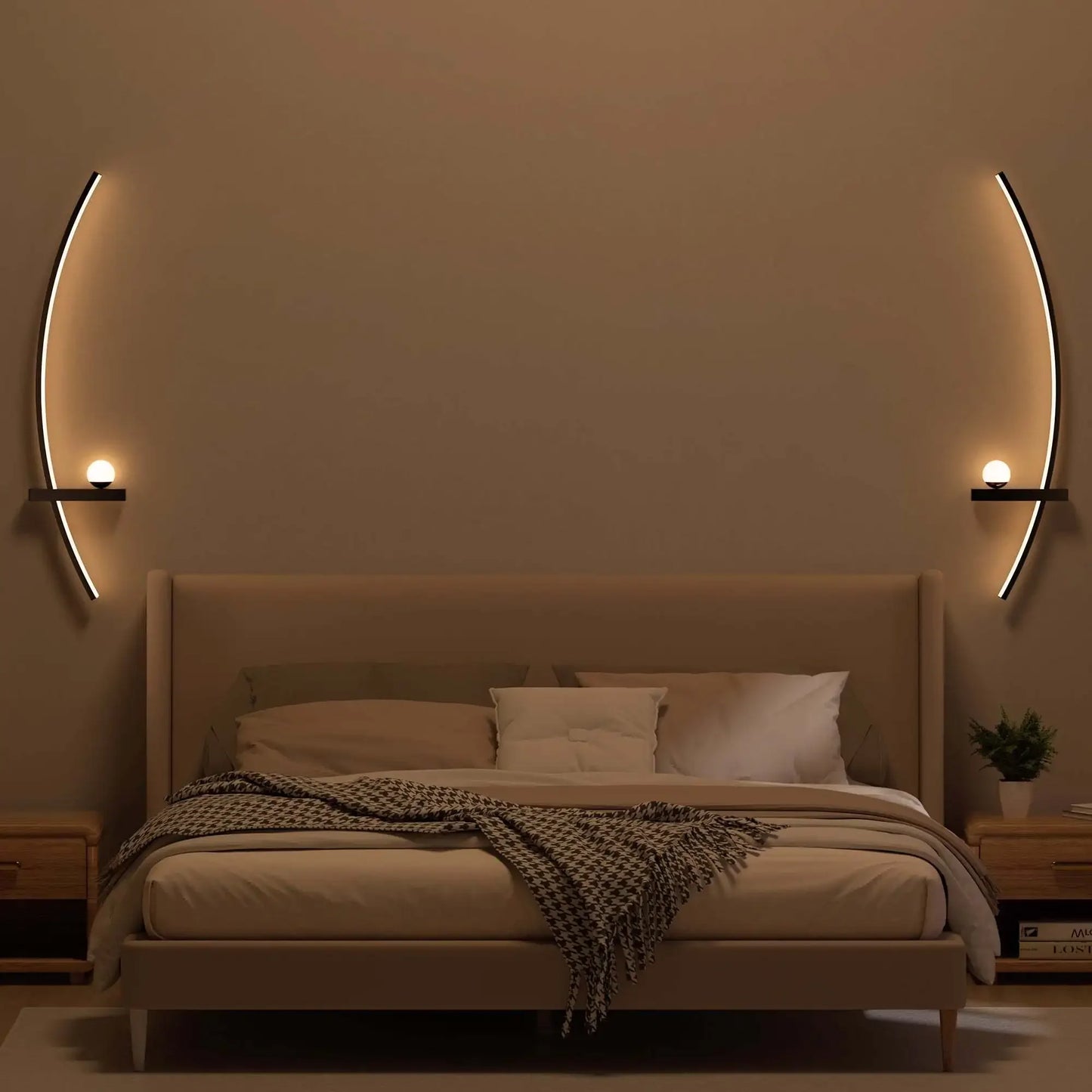 Modern Adjustable LED Wall Sconce Arc Lamp for Bedroom