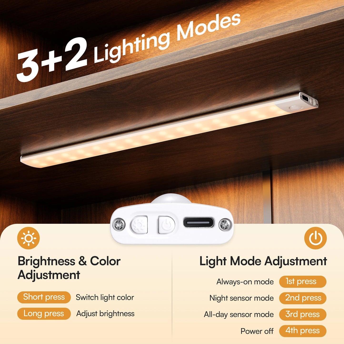 Cottinch Arched Wood Storage Cabinet With Dimmable Led Lights