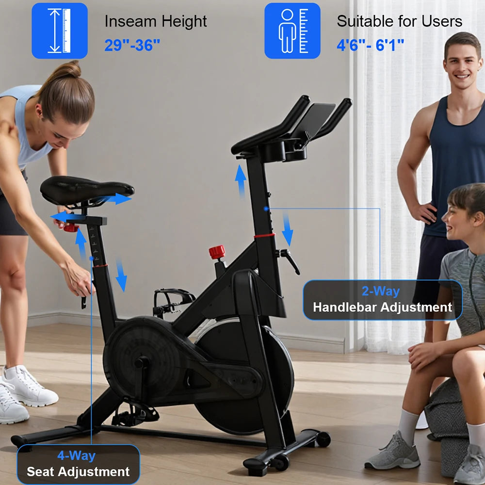 Lacuffy 32-Level Magnetic Indoor Cycling Bike