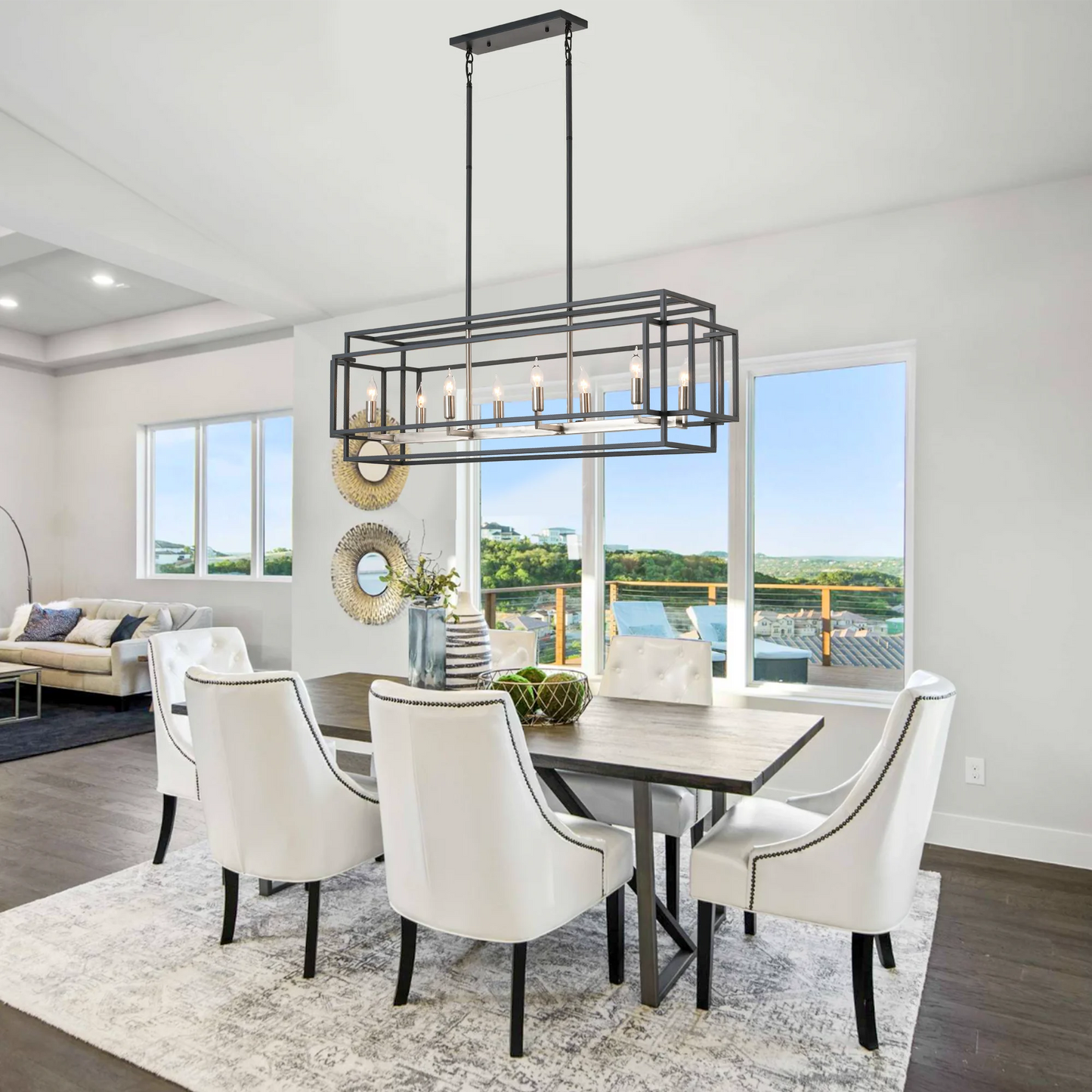 LovingC Retro Industrial Chandelier Dining Room Kitchen Island