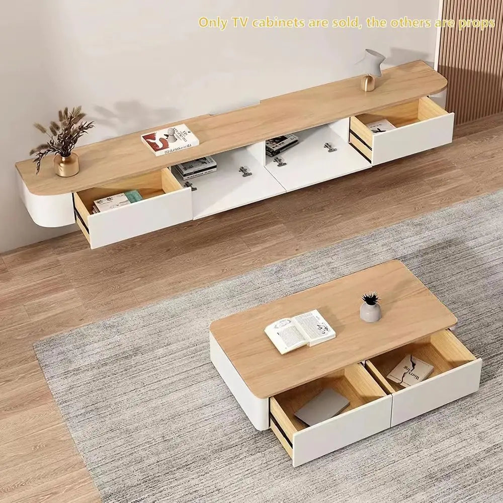 Ticify Floating TV Stand Wall Mount Minimalist Modern Media Console