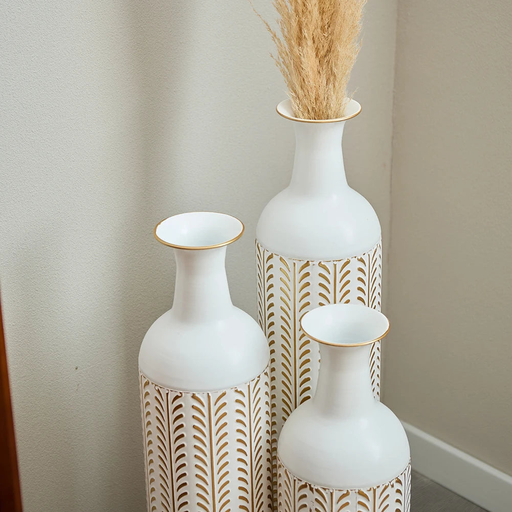 TWISTER.CK Floor Vase 3-Piece Set Modern Metal Decoration