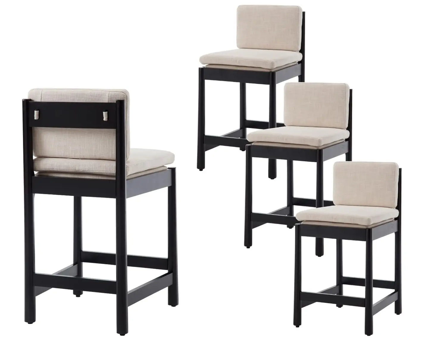 Frame Counter Height Bar Stools Set Of 4 Mid Century Modern