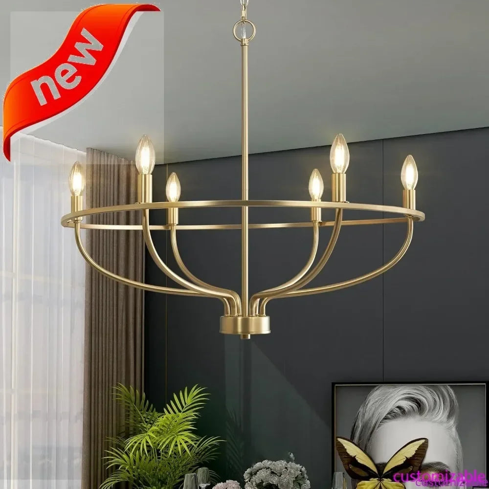Customizable 6 Light Chandelier Fixture